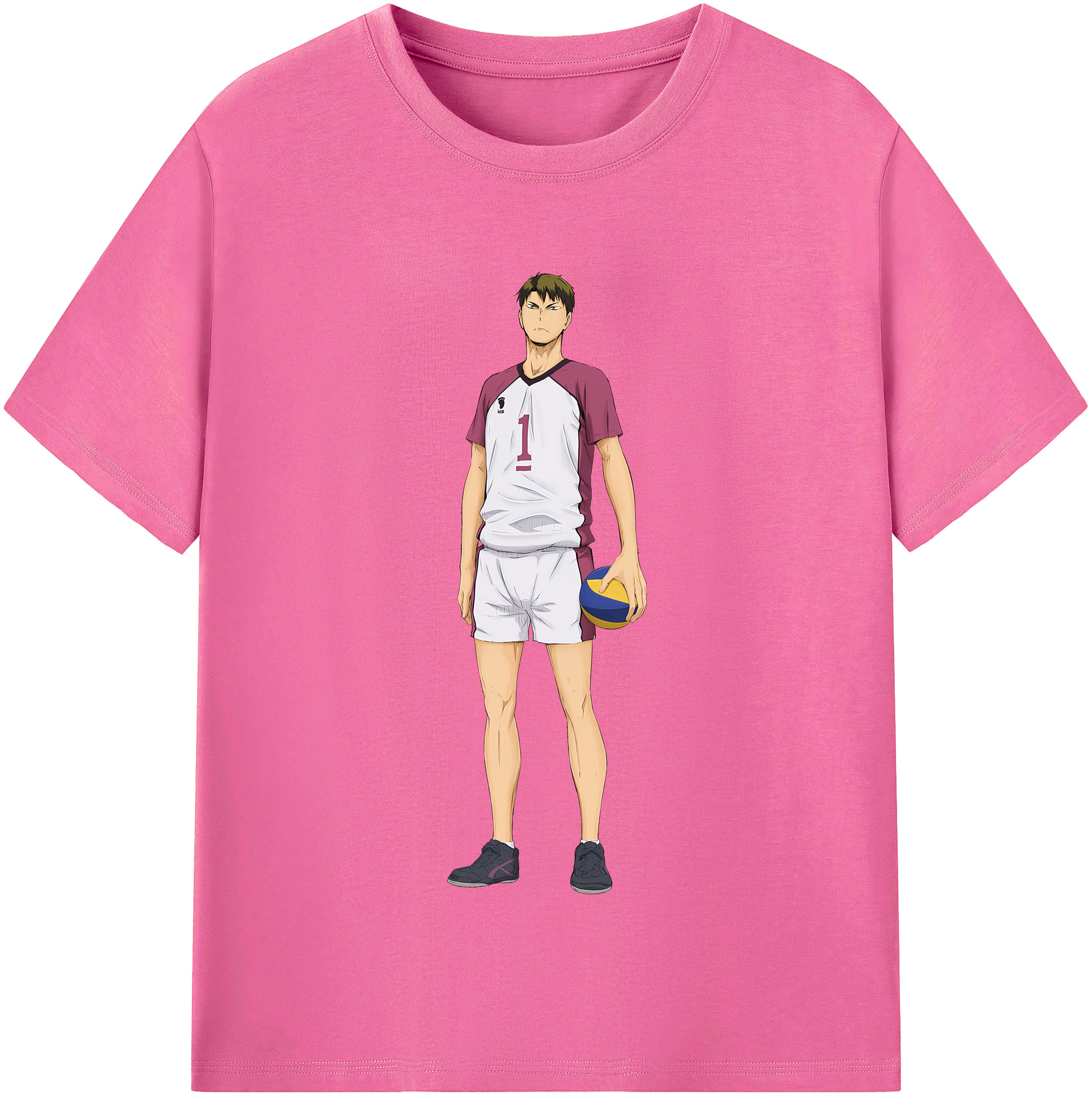 （画像用） ハイキュー!! Haikyu!! レディースカジュアルプリントTシャツ（綿100％）